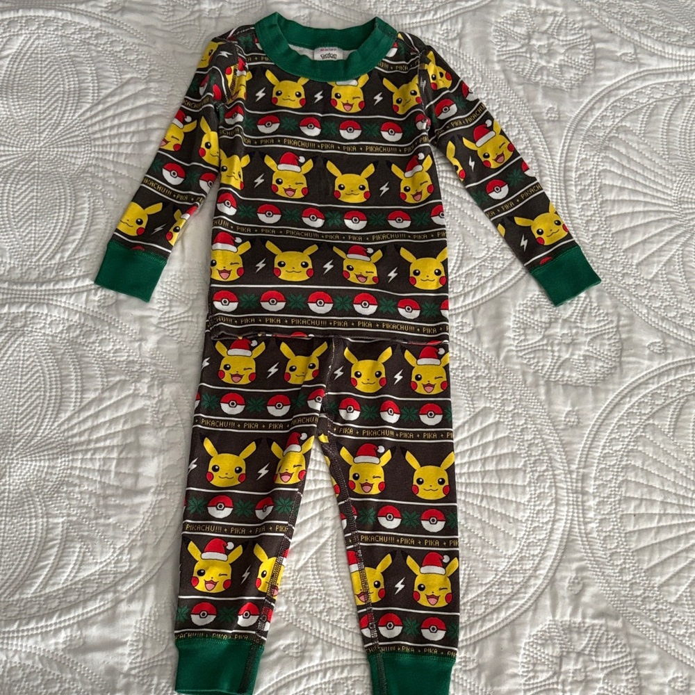 Hanna Andersson Pikachu Pajamas Organic Cotton Longjohn